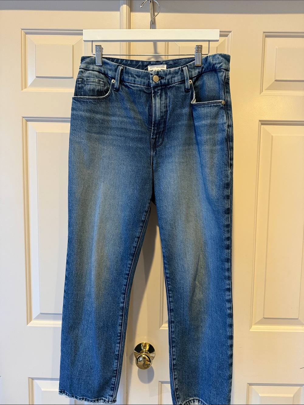 Good American Indigo Straight-Leg Jeans
